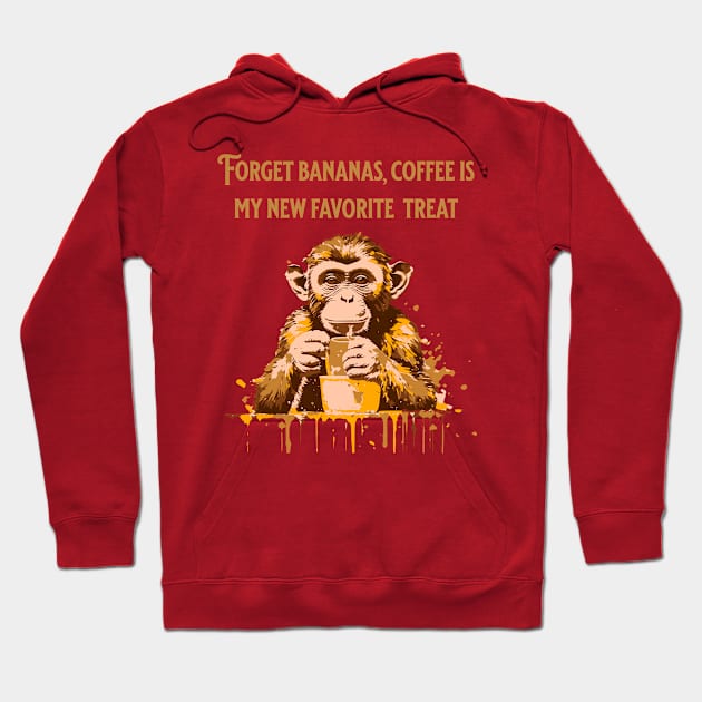 Coffee Monkey Hoodie by Mugs and threads by Paul